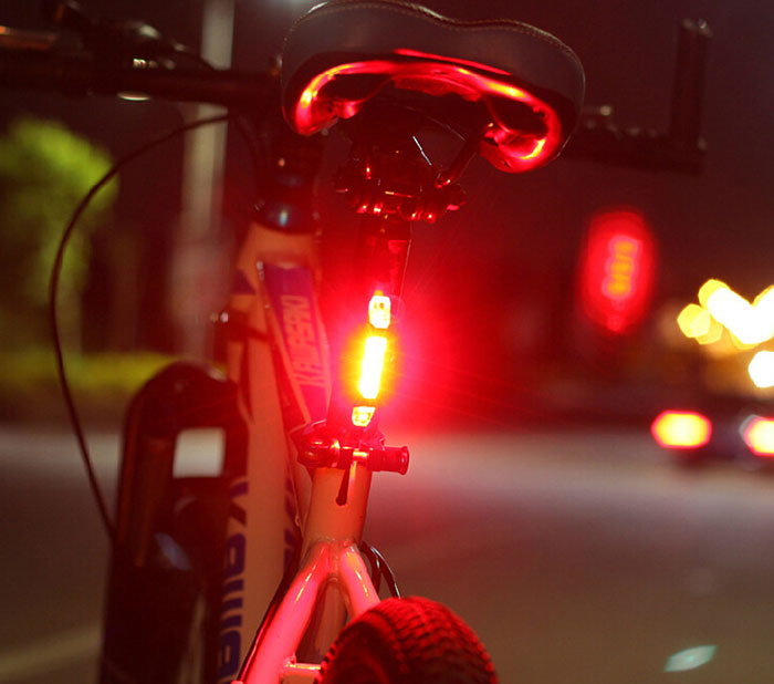 Lampe Arrière USB 5 LEDS tout type de vélo – IoveVELO